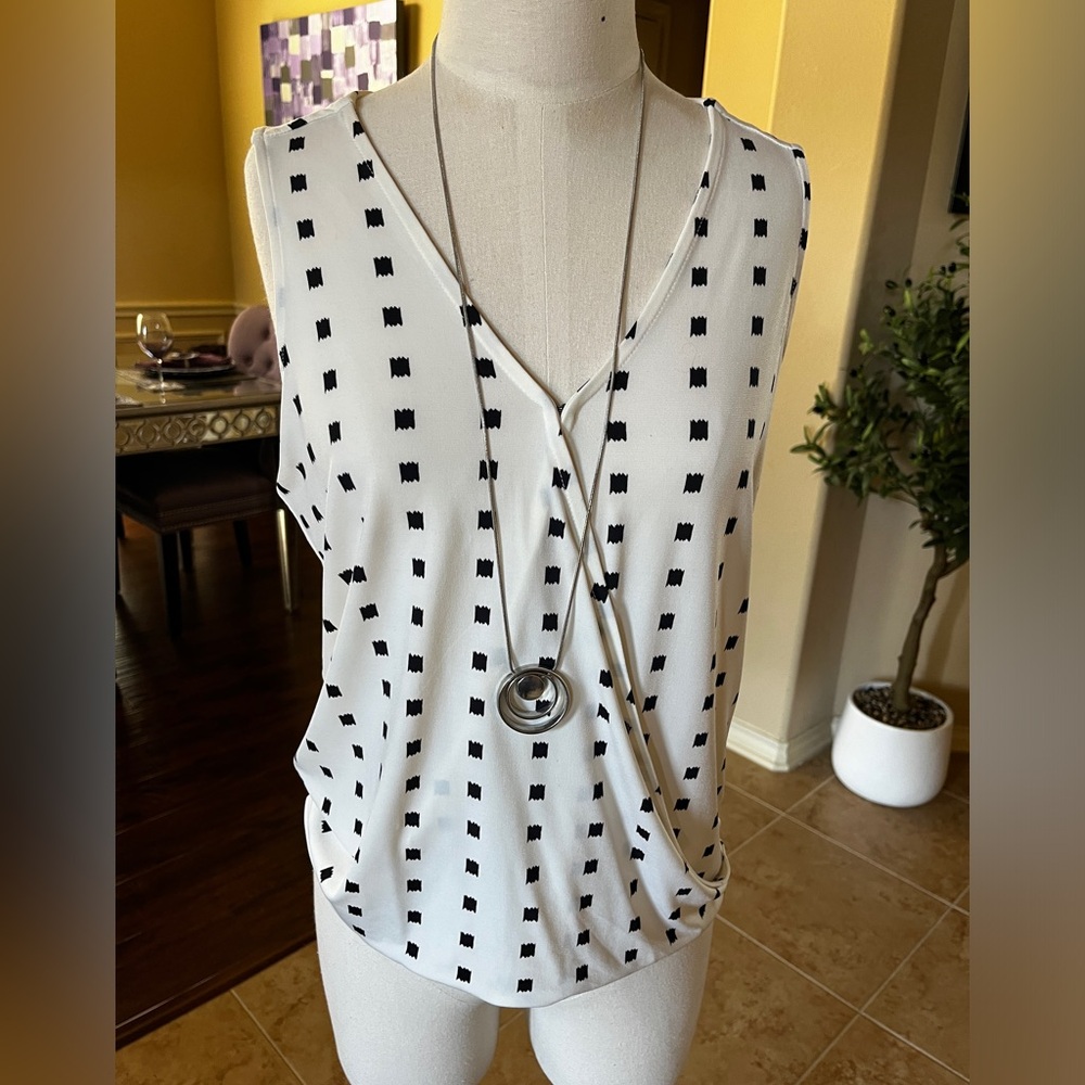 Stylish Black and Cream Women's Top